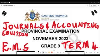 EMS Grade 9 November Paper 1 Term 4 MATRICNATEDSPECIALIST [upl. by Eisteb631]