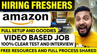 BUMPER HIRING BY AMAZON ANNOUNCED WORK FROM HOME JOB  VIDEO BASED JOB FOR FRESHERS🔥ONSPOT TEST✅ [upl. by Baudoin]