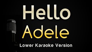 Hello  Adele Karaoke Songs With Lyrics  Lower Key [upl. by Nahseez735]