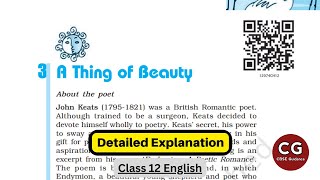 Understanding A Thing of Beauty  Class 12 Poem Explained [upl. by Salakcin]