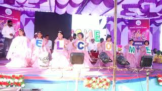 Welcome song Annual fest 202324 National Convent school kanavalli [upl. by Aniuqaoj]