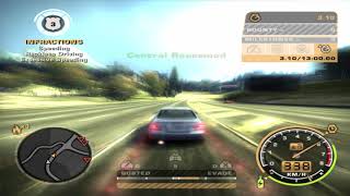 NFSMW  Fully upgraded Mercedes CLK 500 top speed [upl. by Fryd799]