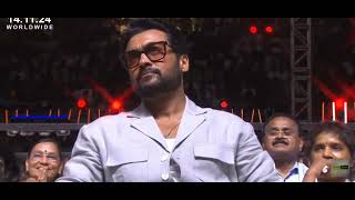 Suriya45  quotBayangarama Mass ah Samachu tharapadum Adutha VarshamRJbalaji at Kanguva Event [upl. by Ydwor]