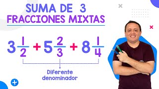 SUMA de 3 NÚMEROS MIXTOS [upl. by Mallen]