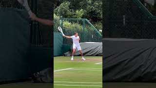 Medvedev Warms Up at Wimbledon 🌱 [upl. by Uhthna]