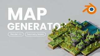 Map Generator in Geometry Nodes  Blender 42  Yesway™️ [upl. by Ylram]