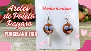 Aretes de paleta payaso Aretes de pasta flexible Aretes de comida en miniatura Aretes de golosina [upl. by Haraj]