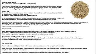 Anise seeds Health Benefits يانسون [upl. by Enos857]