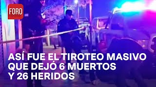 Tiroteo en fiesta en Ciudad Obregón Sonora deja 6 muertos y 26 heridos  Las Noticias [upl. by Ezitram984]