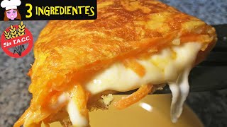 Cena lista 3 ingredientes ZANAHORIA QUESO Y HUEVO sin horno sin harinas fácil rápido y barato [upl. by Xilef705]