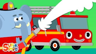 Here Comes The Fireman  Here Comes The Fire Truck  educational fun video for kids [upl. by Htyderem]