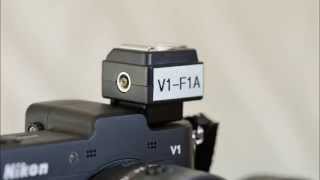 Flash adapter V1F1A for Nikon 1 V1 camera [upl. by Idram408]