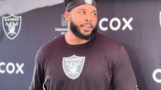 Las Vegas Raiders OT Thayer Munford from OTAs May 2024 lasvegasraiders thayermunford ota nfl [upl. by Reema]