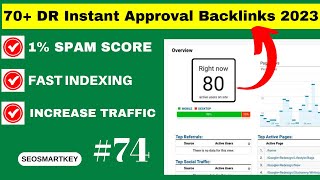 70 DR Instant Approval Dofollow Backlinks Site  High Authority Dofollow Backlink Seosmartkey [upl. by Lynett]