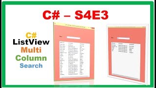 C S4E3   ListView  MultiColumn SearchFilter [upl. by Norym]