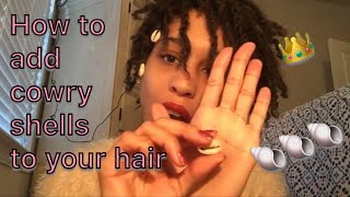 How To Put A Cowry Shell In Locs [upl. by Assilanna]