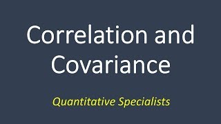 Covariance and Correlation Standard Deviation Variance [upl. by Abbey]