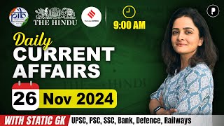 26 November Current Affairs 2024  Daily Current Affairs  Current Affairs Today [upl. by Hogen]