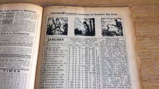 vintage ephemera 1942 ww2 old moores almanac [upl. by Tsan]