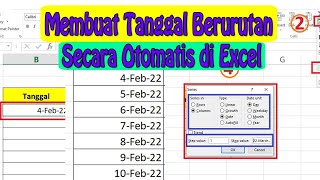 Cara Membuat Tanggal Berurutan Secara Otomatis di Excel [upl. by Ennirok]