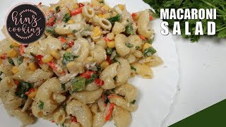 Veg Macaroni Salad Recipe Indian Style  How to Make Macaroni Salad Without Mayo in 5 Minute Video [upl. by Wilhelm385]