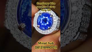 Cornflower blue sapphire 9 ct up diamond sapphire batubluesapphire [upl. by Macur63]