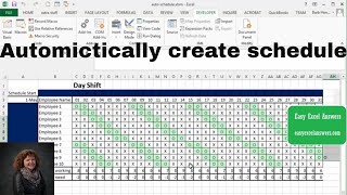 Automatically create shift schedule in Excel [upl. by Nod]