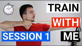 Archery Bow Training Exercises  Session 1 NOVICE [upl. by Pryor]