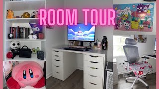 2024 room tour  new bookshelf desk tour amp remodeled ceiling [upl. by Peirce]