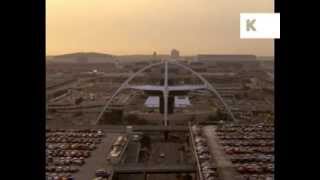 Los Angeles Airport Theme Building Car Park 1970s 1980s Archive Footage [upl. by Eelatsyrc]