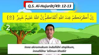 Hafalan Surat AlMaidah ayat 23 Potongan Ayat dan Surat AlHujurat ayat 1213 Masingmasing 3x [upl. by Bille]