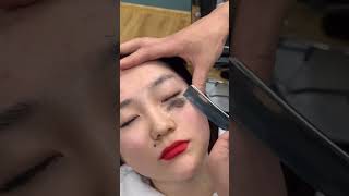 ASMR Rare Razor ShaveShave off the vellus hair and cuticles on a female customers face [upl. by Griff481]