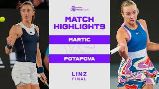 Petra Martic vs Anastasia Potapova  2023 Linz Final  WTA Match Highlights [upl. by Elleirua798]