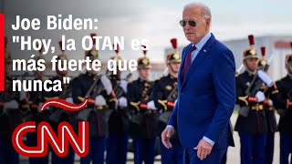 Discurso de Biden en el aniversario del Día D quotJuntos ganamos la guerra y reconstruimos Europaquot [upl. by Attenej]