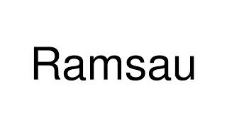 How to Pronounce Ramsau Germany [upl. by Trebloc]