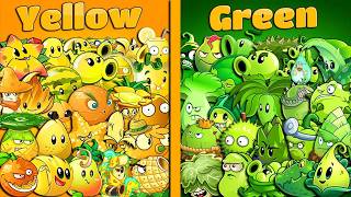 All Plants YELLOW amp ORANGE vs GREEN  Who Will WIn  PvZ 2 Team Plants Vs Team Plant [upl. by Ldnek992]