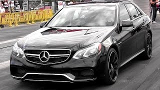 2015 E63 S AMG Drag Test  Stock  No Launch Control  Road Test TV ® [upl. by Etteb329]