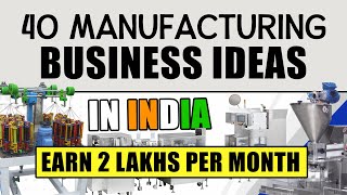 40 Manufacturing Business Ideas in India You Can Start Today [upl. by Endora]