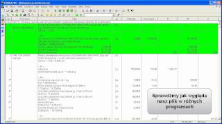 Eksport danych z Normy PRO i Normy STANDARD do MS Excel i innych programów kalkulacyjnych cz5 [upl. by Aibun370]