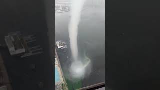 waterspout around 1230pm SaturdayVictoria Harbour H k [upl. by Yrrehs]