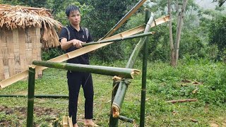 13 days video of the boy making a duck coop making a farm [upl. by Aivatahs593]