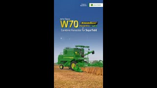 John Deere W70 Sychrosmart PowerPro Combine Harvester for Soya Field [upl. by Freudberg308]