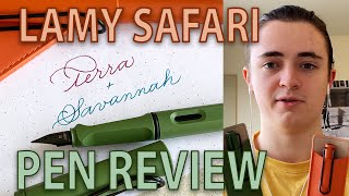 Lamy Safari Terra  Savannah 2021 LE Fountain Pen Review [upl. by Lynnette166]