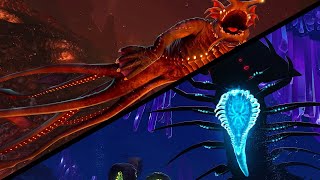 Biggest Leviathans Subnautica vs Below Zero Comparison [upl. by Neerhtak]