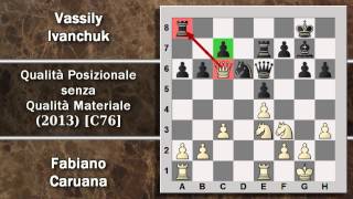 Partite Commentate di Scacchi 42 Caruana vs Ivanchuk  Qualità Posizionale  2013 C76 [upl. by Oiceladni]