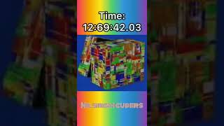 100x100 vs 3x3 Rubiks cube solve shorts rubikscube [upl. by Onoitna]