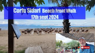 Corfu Sidari Beach Front Walk 17th sept 2024 [upl. by Esinahs]