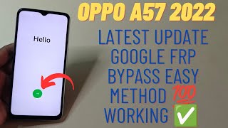 Oppo A57 2022 Google Frp Bypass  Oppo Cph2387 Unlock Frp ✅ [upl. by Iadam]