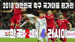 2018 한국 2 대 4 러시아 국가대표 평가전 하이라이트 김주영 자책멀티골 폭발아 주멘 [upl. by Arihaz228]