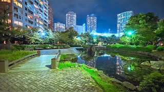 Tokyo Japan  Summer Night Walk Along Sumida River • 4K HDR [upl. by Akinot]